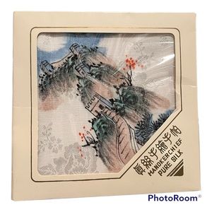 Vintage Hand-painted Chinese Handkerchief